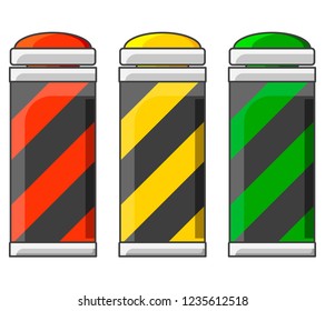 Icon of small columns in different colors. Vector illustration on white background