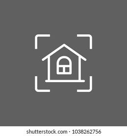Icon of small house. Mortgage, rent, building.Relocation concept. Can be used for topics like investment, home, architecture