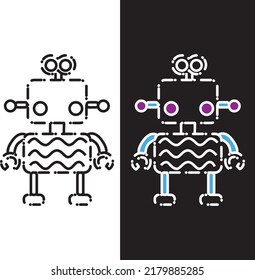 icon small robot toy for children