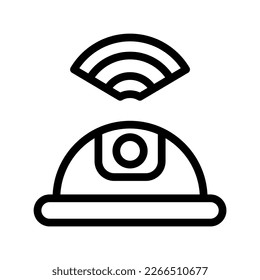Icon Smart CCTV, Camera, Internet of thing, wireless, Wi-Fi, signal. vector illustration. editable file