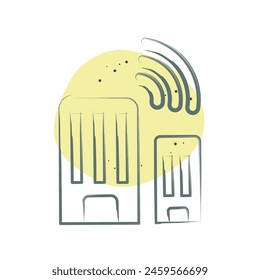 Icon Smart City. related to Smart City symbol. Color Spot Style. simple design illustration