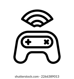 Icon Smart Console, juego, juego de consola, Internet de cosas, inalámbrico, Wi-Fi, señal. ilustración vectorial. archivo editable