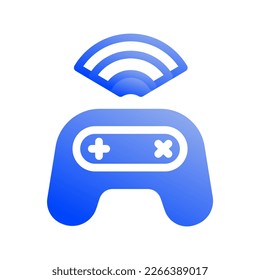 Icon Smart Console, juego, juego de consola, Internet de cosas, inalámbrico, Wi-Fi, señal. ilustración vectorial. archivo editable