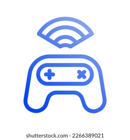 Icon Smart Console, juego, juego de consola, Internet de cosas, inalámbrico, Wi-Fi, señal. ilustración vectorial. archivo editable