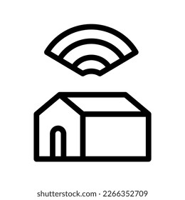 Icon Smart TV, Internet der Dinge, Wireless, Wi-Fi, Signal. Vektorgrafik. bearbeitbare Datei