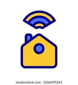 Icono Smart Home, Internet de las cosas, inalámbrico, Wi-Fi, señal. ilustración vectorial. archivo editable