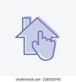 Página de inicio inteligente de iconos. adecuado para el símbolo educativo. estilo de dos tonos. diseño simple editable. vector de plantilla de diseño. ilustración simple