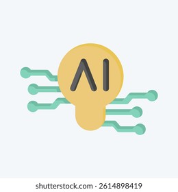 Icon Smart Ideas. related to Artificial Intelligence symbol. flat style