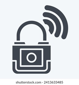 Icono Smart Keyless. relacionado con el símbolo Smart Home. estilo glifo. diseño simple editable. ilustración simple