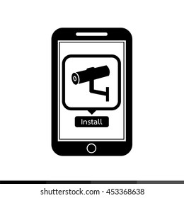 icon of smart phone mobile security application illustration design