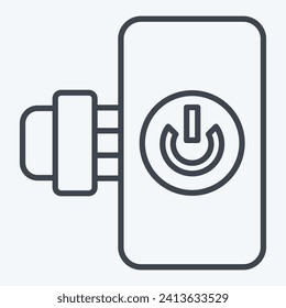 Icon Smart Plug. mit dem Symbol "Smart Home" in Zusammenhang stehen. Linienstil. einfaches Design bearbeitbar. einfache Abbildung