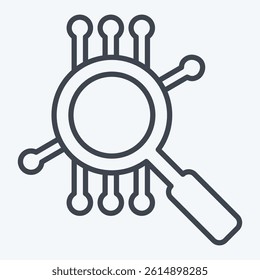 Icon Smart Search. related to Artificial Intelligence symbol. line style