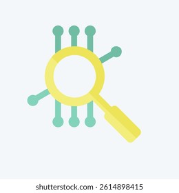 Icon Smart Search. related to Artificial Intelligence symbol. flat style