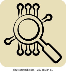 Icon Smart Search. related to Artificial Intelligence symbol. hand drawn style