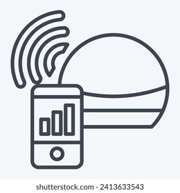 Icon Smart Speaker. related to Smart Home symbol. line style. simple design editable. simple illustration