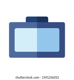 Icon smart tv in flat style. vector illustration and editable stroke. Isolated on white background.