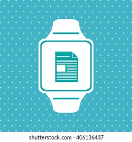 Icon of Smart watch design, vector illustration