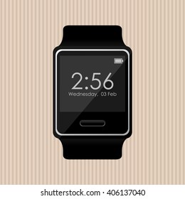 Icon of Smart watch design, vector illustration