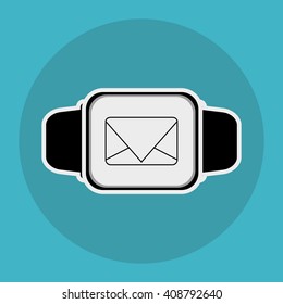 Icon of Smart watch design, vector illustration