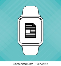 Icon of Smart watch design, vector illustration