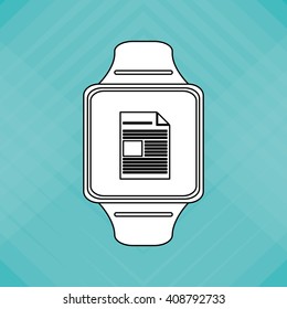 Icon of Smart watch design, vector illustration