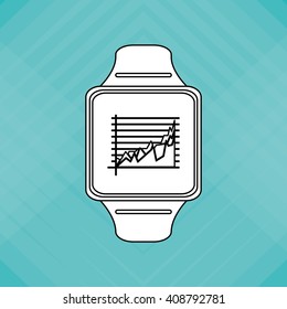 Icon of Smart watch design, vector illustration