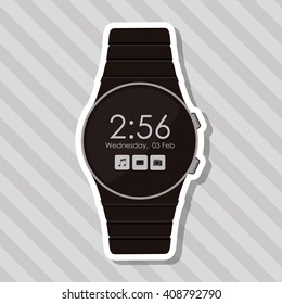 Icon of Smart watch design, vector illustration