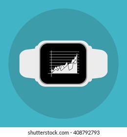 Icon of Smart watch design, vector illustration