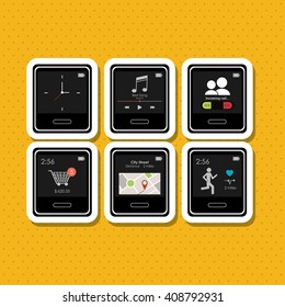 Icon of Smart watch design, vector illustration