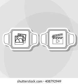 Icon of Smart watch design, vector illustration