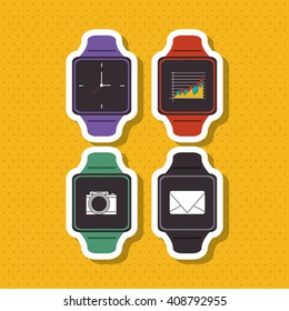 Icon of Smart watch design, vector illustration