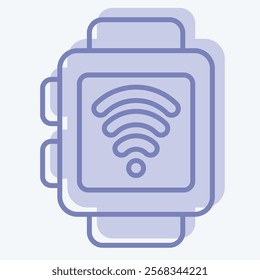 Icon Smart Watch. related to Dropshipping symbol. two tone style. design editable