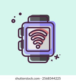 Icon Smart Watch. related to Dropshipping symbol. MBE style. design editable