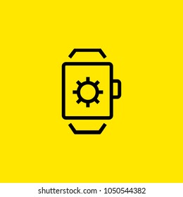 Icon of smart watch. Wristwatch, display, innovation. Gadget concept. Can be used for topics like modern device, technology, time