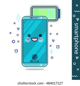 icon smartphone with battery, great for technology concept design