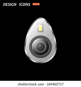 icon smartphone camera and flash. icon. vector design