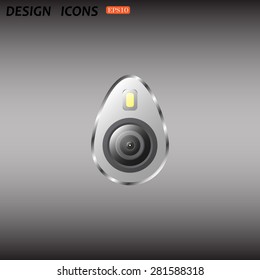 icon smartphone camera and flash. icon. vector design
