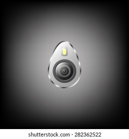 icon smartphone camera and flash. icon. vector design