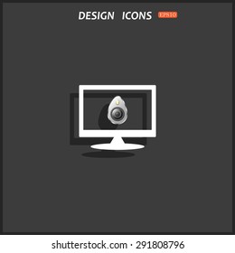 icon smartphone camera and flash. icon. vector design