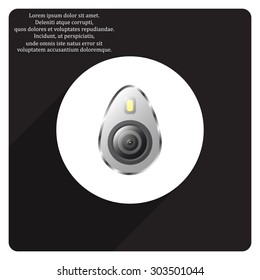 icon smartphone camera and flash. icon. vector design