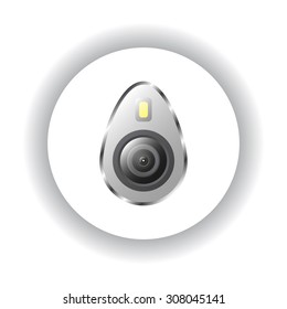 icon smartphone camera and flash. icon. vector design