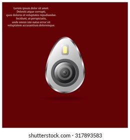icon smartphone camera and flash. icon. vector design