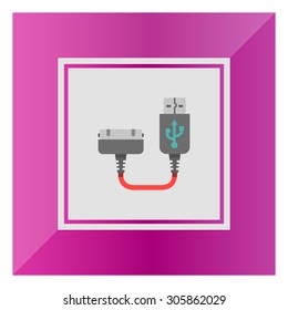 Icon of smartphone charging plug