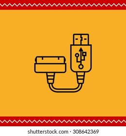 Icon of smartphone charging plug