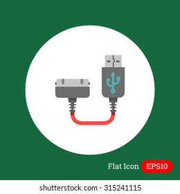 Icon of smartphone charging plug