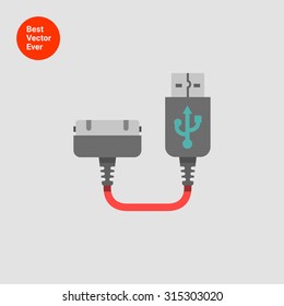 Icon of smartphone charging plug