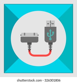 Icon of smartphone charging plug