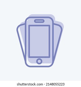 Icono Smartphone Shake. adecuado para el símbolo de interfaz web. estilo de dos tonos. diseño simple editable. vector de plantilla de diseño. ilustración de símbolo simple