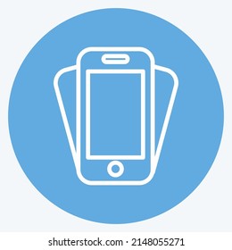 Icon Smartphone Shake. suitable for web interface symbol. blue eyes style. simple design editable. design template vector. simple symbol illustration
