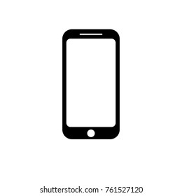 Icon smartphone in trendy flat style isolated on white background.  Mobile phone vector sign in black